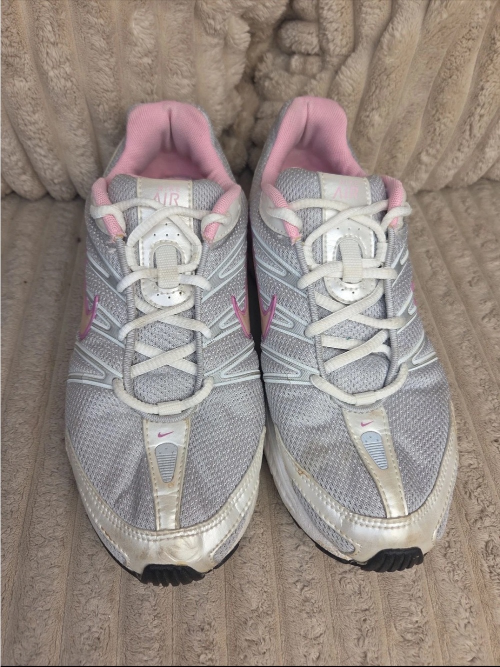 Nike Air Tri D Running Shoes Silver Pink Sneakers Women's Size 9 - Picture 3 of 10